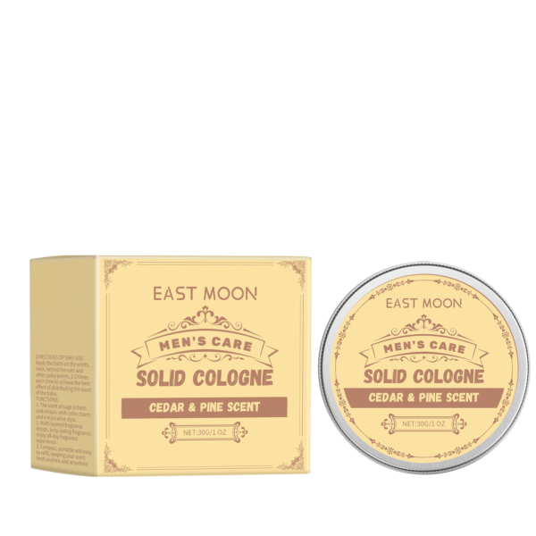 East Moon Cedarwood Men's Solid Fragrance Balm